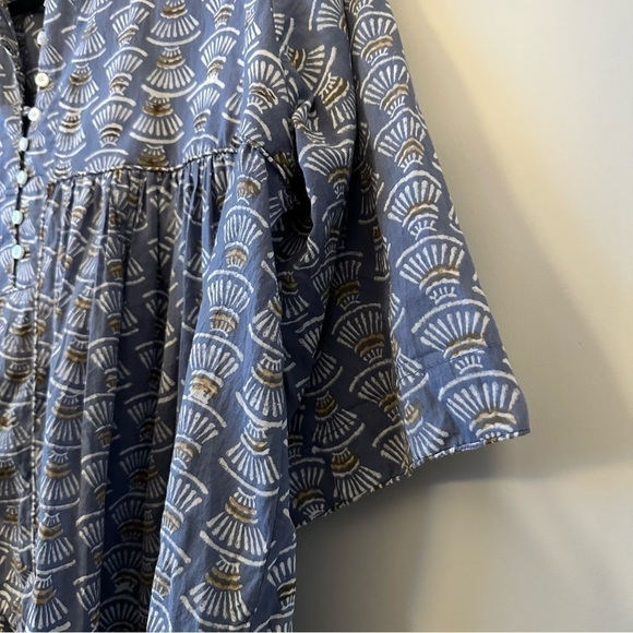 MIRTH-CAFTAN SeaShell Handmade Edition Textile Mini Dress (Size:Small) - Picture 14 of 16